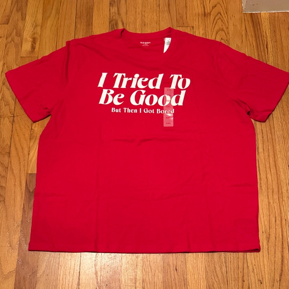 Men’s Old Navy Christmas Tee in Red SZ XXL